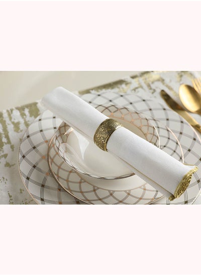 اشتري Cairo S/2 Napkin Ring Gold في الامارات