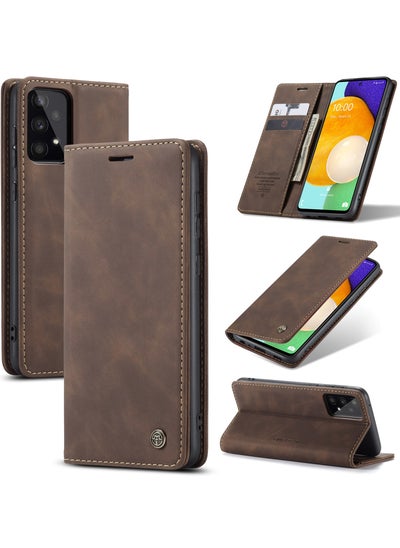 Buy CaseMe Samsung Galaxy A53 5G Case Wallet Case Book Folding Flip Folio Case with Magnetic Kickstand Card Slots Protective Cover - Coffee in Egypt