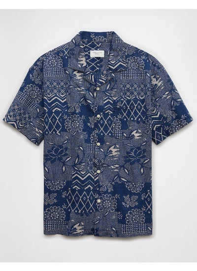 Buy AE Printed Button-Up Poolside Shirt in UAE