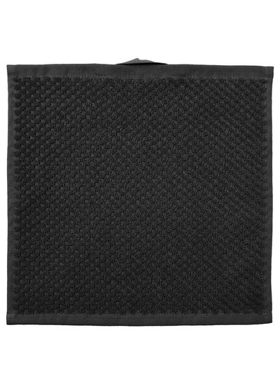 Buy Washcloth, Black, 30X30 Cm in Saudi Arabia