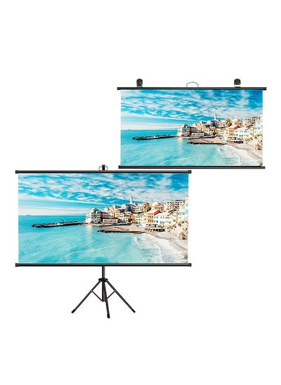 اشتري Projector Screen 4:3 Video Projection Screen Wall-Mountable and Stand-Compatible for Home Theater Office Movies في الامارات