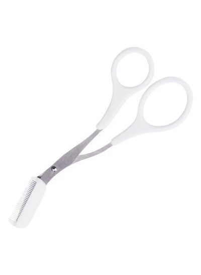 Buy Eyebrow Trimmer Scissor With Comb Hair Removal Grooming Shaping Stainless Steel Eyebrow Remover Makeup Tool in UAE