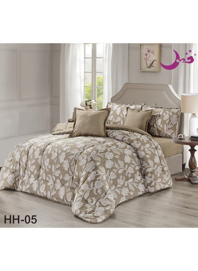 Buy Comforter set for one person, medium summer filling, consisting of 4 pieces / single size160+210cm in Saudi Arabia