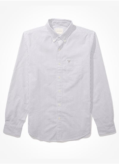 Buy AE Striped Classic Fit Oxford Button-Up Shirt in Saudi Arabia