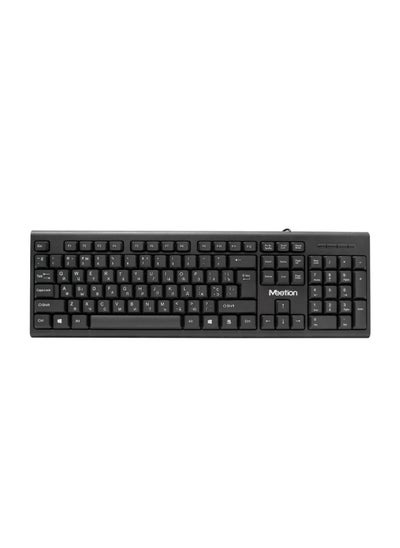 Buy MeeTion MT-K100 USB Standard Wired Keyboard Arabic-Black in Egypt