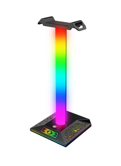 اشتري EB05 Gaming Headphone Stand Holder RGB Luminous with Dual USB2.0 Port Support Charging and Data Transmission Touch Control في السعودية