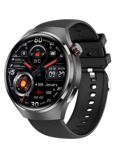 Buy smart watch GT4 PRO  with Bluetooth calling function (answer/make calls), fitness tracking watch with sleep monitoring function, suitable for iPhone/Android, IP68 waterproof (Midnight Black) in Saudi Arabia