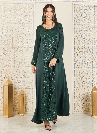 Buy Sequin Detail Panel Jalabiya in Saudi Arabia