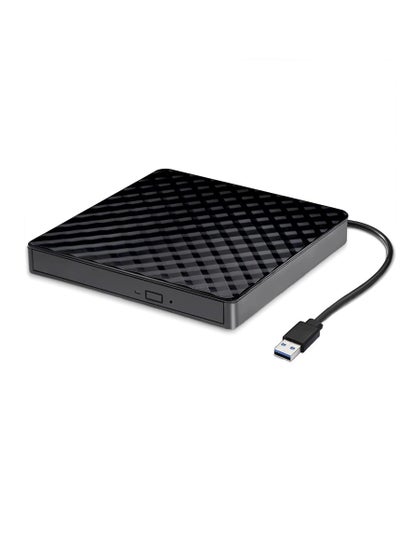 Buy External DVD Drive, USB 3.0 CD/DVD +/-RW Drive Portable CD DVD Player Burner Reader Writer, Slim Optical CD ROM Drive for Laptop Desktop PC Windows 10/8/7/XP/Linux/Vista(Black) in Saudi Arabia