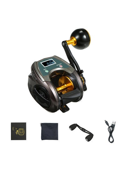 Buy USB Rechargeable Carbon Fiber Baitcasting Reel 9+1BB Electric Fishing Reel in UAE