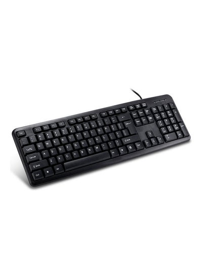 Buy USB Wired Keyboard With 104 Key Black in UAE