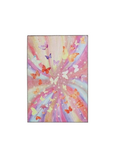 Buy Kids Indoor Area Rug Butterfly Floor Decor For Nursery Kids Bedrooms Play Room Decorations Soft Washable Rugs Colorful Throw Cute Bedroom Accessories 2' X 3' Apricot in UAE