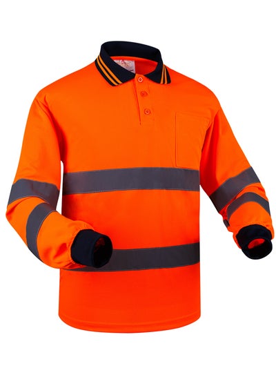 Buy Polo II Polyester Safety Vest Orange/Grey in UAE