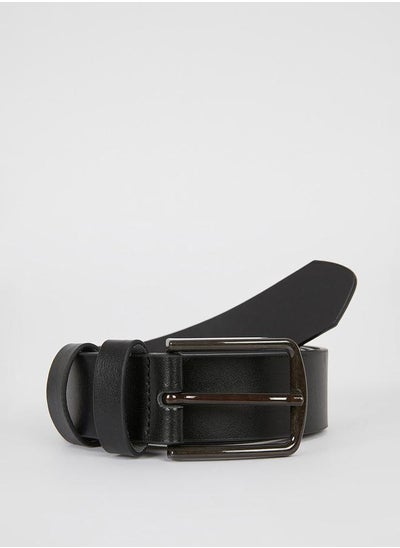 Buy Faux Leather Classic Belt in Saudi Arabia