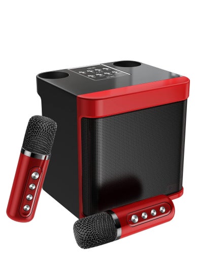 Buy Karaoke machine with 2 wireless microphones portable bluetooth karaoke speaker for Kids adults, HD Sound PA home karaoke set for parties outdoor in UAE