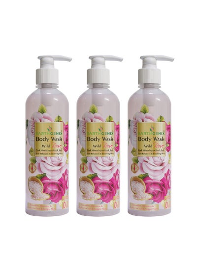 Buy 3-Pieces Wild Rose Bodywash 900Ml in UAE