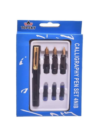 Buy Arabic Ink Calligraphy Pen Set with 3 Pin - Black in Egypt