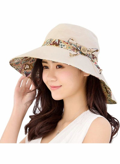 اشتري Womens Sun Hat Summer UPF 50+ UV Protection Beach Hat Foldable Wide Brim Cap في الامارات