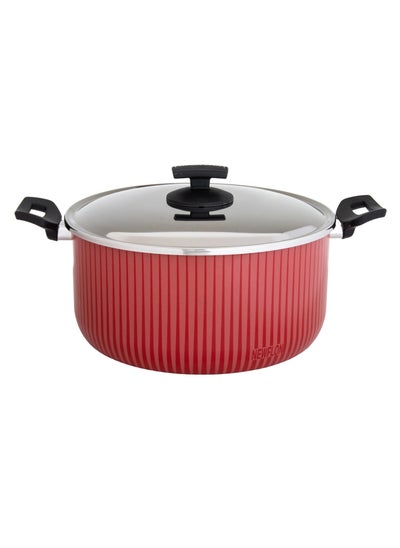 اشتري Newflon Cooking Pot With Steel Lid Size 28 cm في السعودية