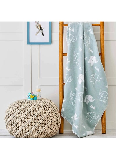 Buy Home Geometric Elephant Cotton Baby Blanket in UAE