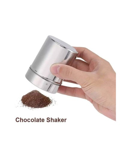 Buy Stainless Steel Chocolate Shaker With Sifter Silver in Egypt