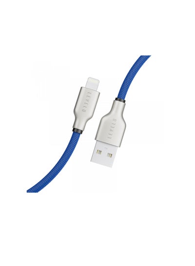 اشتري ليفيلو – كابل USB A إلى لايتنينج مضفر من البوليستر بطول 1.1 متر – أزرق غامق في الامارات