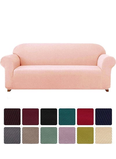 Buy Four Seater Sofa Cover Pink 235-300cm in Saudi Arabia