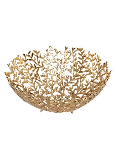 اشتري Bask Decor Bowl, Gold - 15x35 cm في الامارات