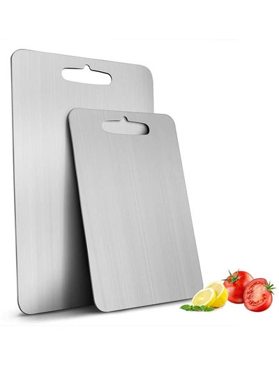 Buy Cutting Board, Chopping Board Cutting Block Mincing Mat Thick Stainless Steel Heavy Duty Non-Slip, for Kitchen Home Meat Vegetable Fruit in Saudi Arabia