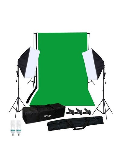 اشتري Photography Soft Box Lighting Kit With Studio Background Stand في السعودية
