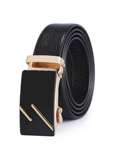 Buy 120CM Creative Casual Versatile Wear Resistant Leather Automatic Buckle Belt in UAE