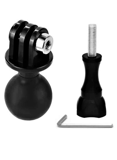 اشتري Ball Mount Adapter for Gopro Hero Series/Yi/Coyote/AKASO/SJCAM Sports Camera Compatible with RAM Mounts Rotating Ball Head Mount with Metal Screws في الامارات
