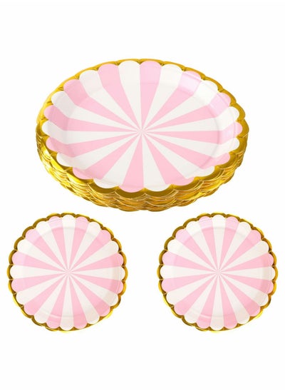 اشتري Disposable Plates Pastel Party Tableware Party Paper Plates 20 Pieces في الامارات