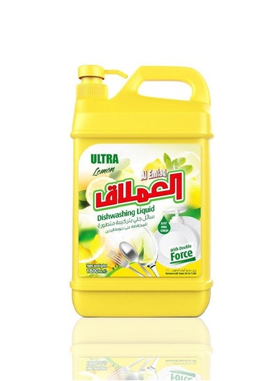 Buy Ultra Dishwashing Liquid Lemon 1800ml in UAE