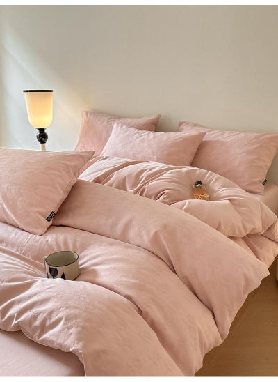 Buy 4-Piece Cotton Comfortable Set Bed Sheet Set Gift Birthday Gift Moving Gift in Saudi Arabia