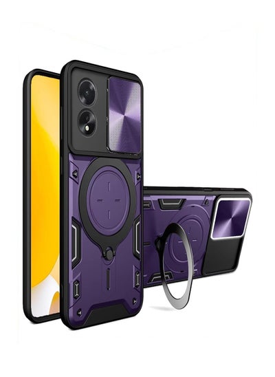 Buy SHIELD EGYPT For Honor X5 Plus Armored Camera Shield Cover Camera Lend Protection, Built-in 360° (Purple) in Egypt