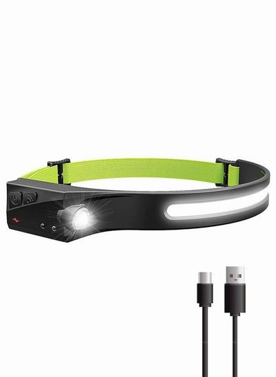 اشتري Outdoor Portable LED Head Lamp Flashlight Water Resistance with Adjustable Headband for Adults and Kids Hiking Camping في الامارات