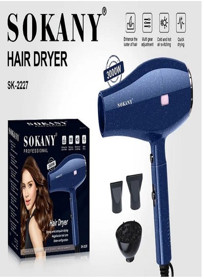 Buy SK-2227 Hair Dryer 2 Speeds And 2 Heating 3000W in Egypt