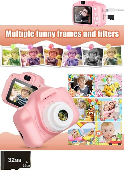 Buy Morelian Children's Camera Kids Student Digital Camera Holiday Birthday Camera Gift Carton Camera (with 32G TF card) in Saudi Arabia