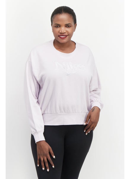 اشتري Women Plus Size Long Sleeve Outdoor Sweatshirts, Light Purple في الامارات