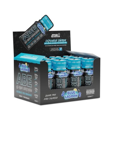 Buy Applied Nutrition ABE Pre Workout Shot - All Black Everything Pre Workout Energy Shot  (Box 12 Units x 60ml) (Blue Lagoon) in Saudi Arabia