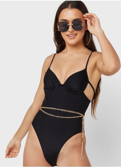 Buy Cut Out Detail Strappy Swimsuit in Saudi Arabia