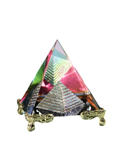 اشتري Crystals Pyramid Figurine with Stand for Home Decor or Holiday Gift في السعودية