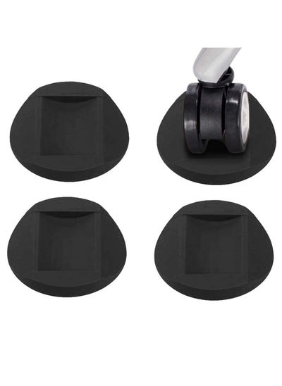 Buy Furniture Castor Cups, 4 Pcs Castor Wheels Feet Stoppers Pads for All Floors and Wheels, Sofas, Beds, and Office Chairs in Saudi Arabia