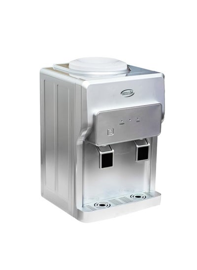 Buy Excellent water cooler is placed on the table top of Smile, accommodating a 3 or 5 gallons, upper loading, cold and cold water, safety for children, perfect compressed design for homes, kitchens, offices and housing, silver color in Egypt