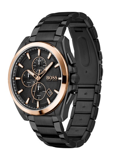 Buy HUGO BOSS ROUND CHRONOGRAPH MEN'S BLACK CASE WATCH - 1513885 in UAE