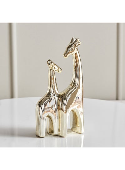 Buy Ash Ceramic Giraffe Accent 14 x 27.5 x 7 cm in Saudi Arabia