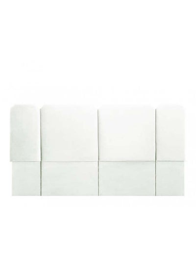 Buy H116 | Velvet headboard - White in Saudi Arabia