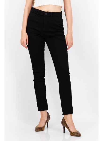 اشتري Women Skinny Fit Wash Stretchable Jeans, Black في الامارات