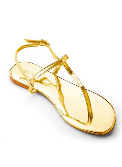 Buy Tira Gold leather Summer Sandals for Women in Egypt